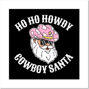 Funny Howdy Santa Christmas Cowboy Western Cute Posters and Art